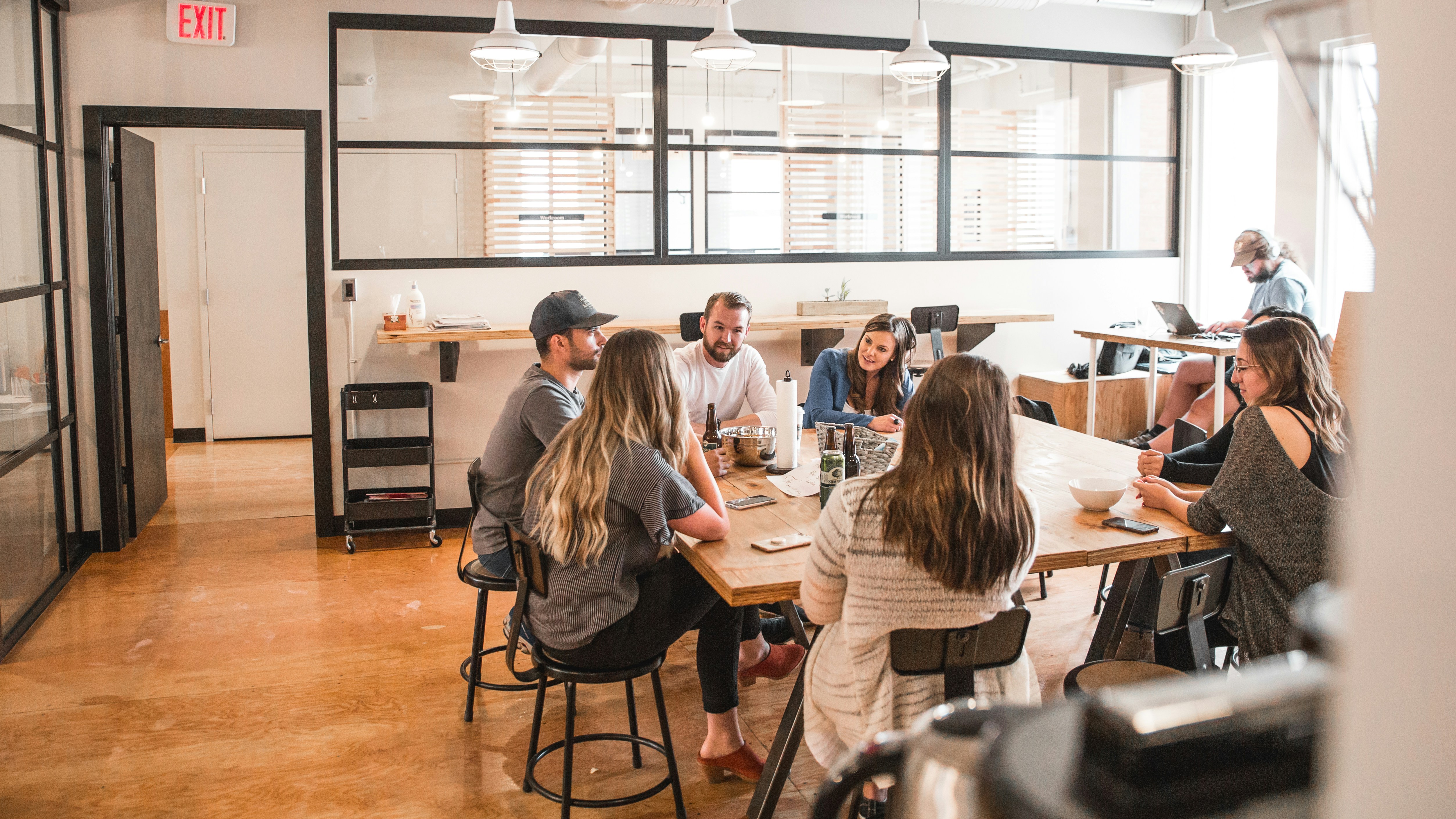 Modern AI consulting workspace